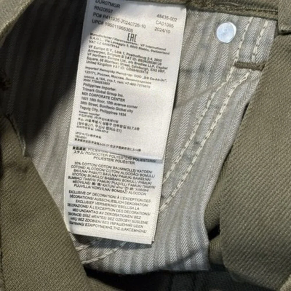 Dickies Men’s‎ Olive Green Denim Jeans W28 L32 New With Tags Straight Fit